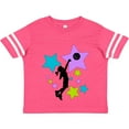 thumbnail image 3 of Inktastic Girl Playing Basketball Purple, Blue, Green Stars Boys or Girls Toddler T-Shirt, 3 of 5