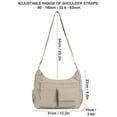 thumbnail image 2 of Gustave Crossbody Bag for Women Waterproof Nylon Shoulder Messenger Bag Anti Theft Travel Lightweight Satchel Purse Handbag Multi-Pockets - Khaki, 2 of 10