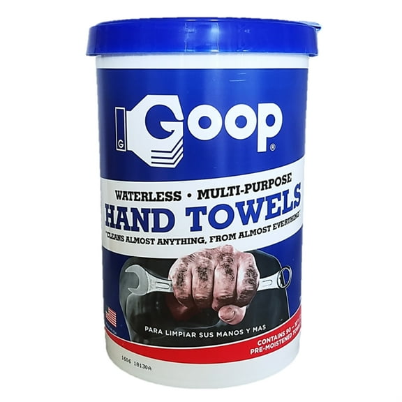 Goop Multi-Purpose Waterless Hand Cleaner Towels - 90, 10" x 12" Towels