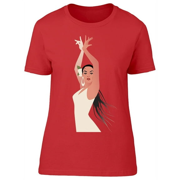 Spanish Flamenco Dancer Pose T-Shirt Women -Image by Shutterstock, Female x-Large
