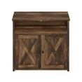 thumbnail image 5 of Furinno Peli Farmhouse Cat Litter Cabinet Storage with 2 Doors, Rustic Brown, 5 of 6