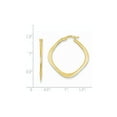 thumbnail image 3 of 14K Yellow Gold Earring Hoop Women'S 30 mm Tapered Square Earrings, 3 of 3
