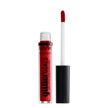 NYX Professional Makeup Glitter Goals Liquid Lipstick, Cherry