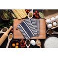 thumbnail image 4 of Urban Villa Kitchen Towels 100% Cotton Pack of 6, Highly Absorbent Quick Drying Super Soft Premium Dish Towels for Kitchen with Hanging Loop Hand & Tea Towels - 20x30 Inch, (Blue & White, Striped), 4 of 7