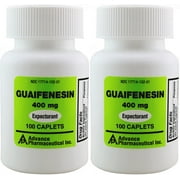 Mucus Relief Guaifenesin 400 mg 200 Tablets Generic for Mucinex Chest Congestion Immediate Release