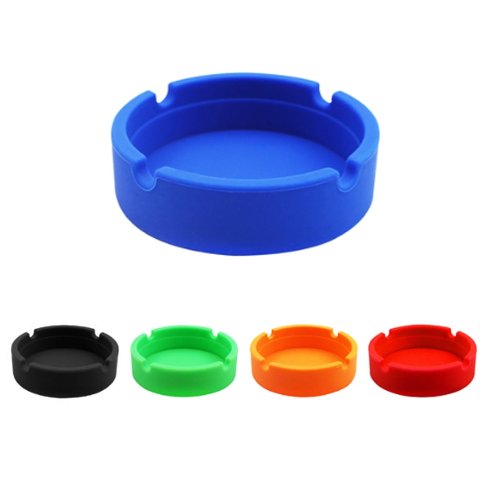 4 X Silicone Ashtray Shatterproof Bucket Holder Flexible