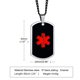 thumbnail image 4 of Collar de identificación de Alerta Médica para Mujeres y hombres, Etiqueta de perro de acero inoxidable personalizada, Collar de enfermedad de contacto de emergencia, Vnox (espalda grabada gratis), 4 of 4