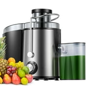 Upgraded Juicer Machine for Fruits and Vegetables Easy to Clean, Stainless Steel Juicer 400W with 3'' Wide Mouth, Juilist Compact Centrifugal Juicer Extractor Anti-Drip with Brush & Recipe