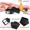 thumbnail image 4 of XIATIAN Studded Belt Metal Punk Rock Rivet Belts for Women/Men Punk Leather Belt Gothic Belt Accessories for Jeans Pants, 4 of 7