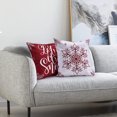 thumbnail image 4 of Juego de 4 fundas de almohada decorativas con temática navideña, material de primera calidad para uso en interiores, sin relleno incluido, decoraciones navideñas perfectas, 4 of 7