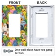 thumbnail image 3 of Yayeee Rocker Switch Wall Plate 3-Gang 6.5"x4.6" Home Decorative Outlet Cover, Cartoon Birds Pattern, 3 of 6