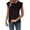 Black, variant on Raeneomay Cotton and Linen Tops for Women Women's Spring Summer Linen Casual Short Sleeves Round-Neck Solid Color Blouse Loose Tops