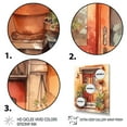 thumbnail image 3 of Designart "Red And Beige Garden Door Gateway" Farm Door and Windows Wall Art For Bathroom, 3 of 5