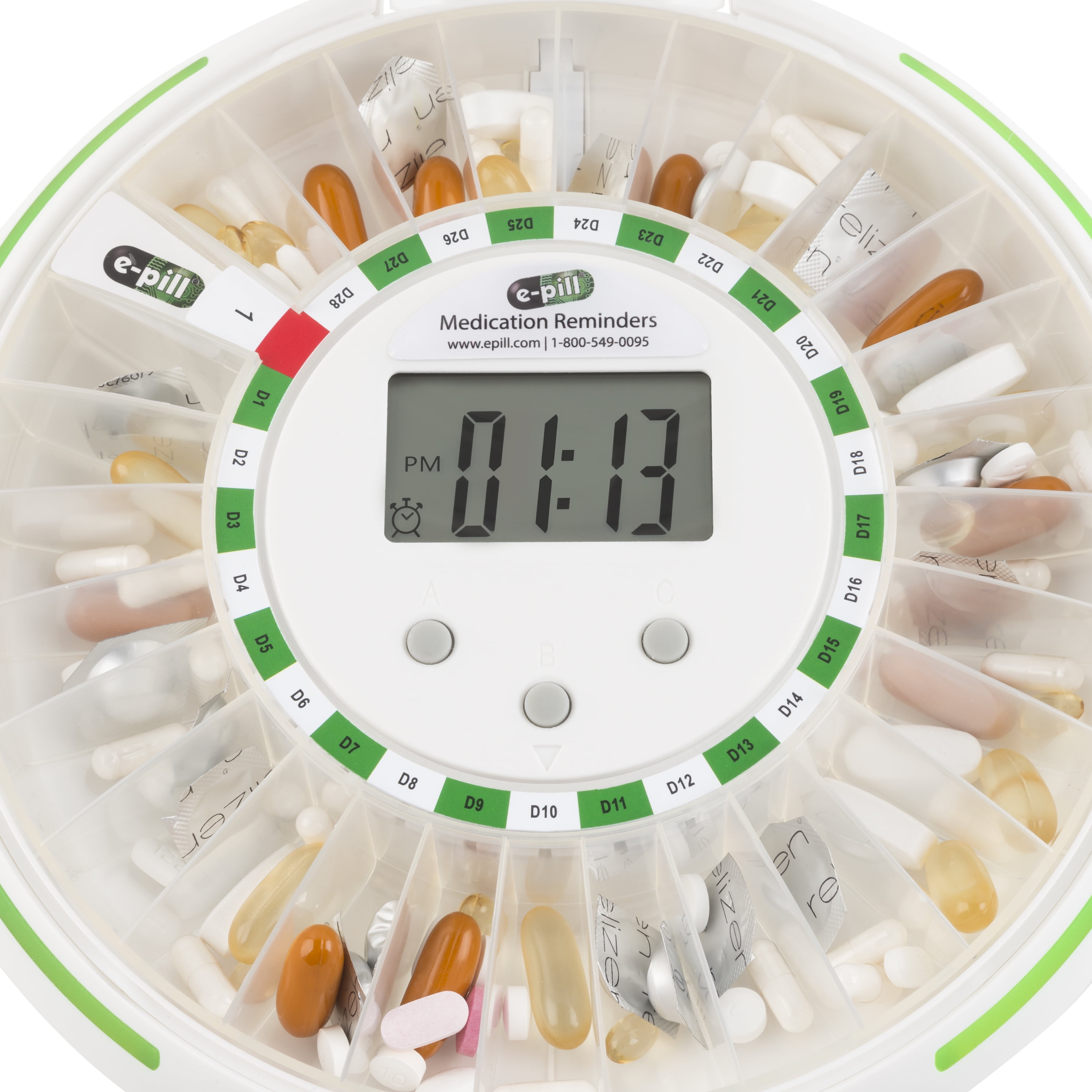 e-pill Voice - Locked Automatic Pill Dispenser - Reminds with a Friendly Voice