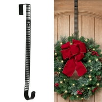 Haute Decor Hook & Lattice Adjustable Length Wreath Hanger, Matte Black