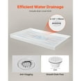 thumbnail image 3 of KFFKFF Rectangular Shower Pan, 60″ L x 36″ W Single Threshold Base, White Acrylic & PVC Construction, Non-Slip Bathroom Shower Base with Center Drain and Cover, 3 of 9