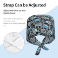 thumbnail image 4 of Kdxio Blue Excavator Pattern Turban Hat for Women Men Comfortable Adjustable Cleaning Working Cap with Sweatband, 4 of 8