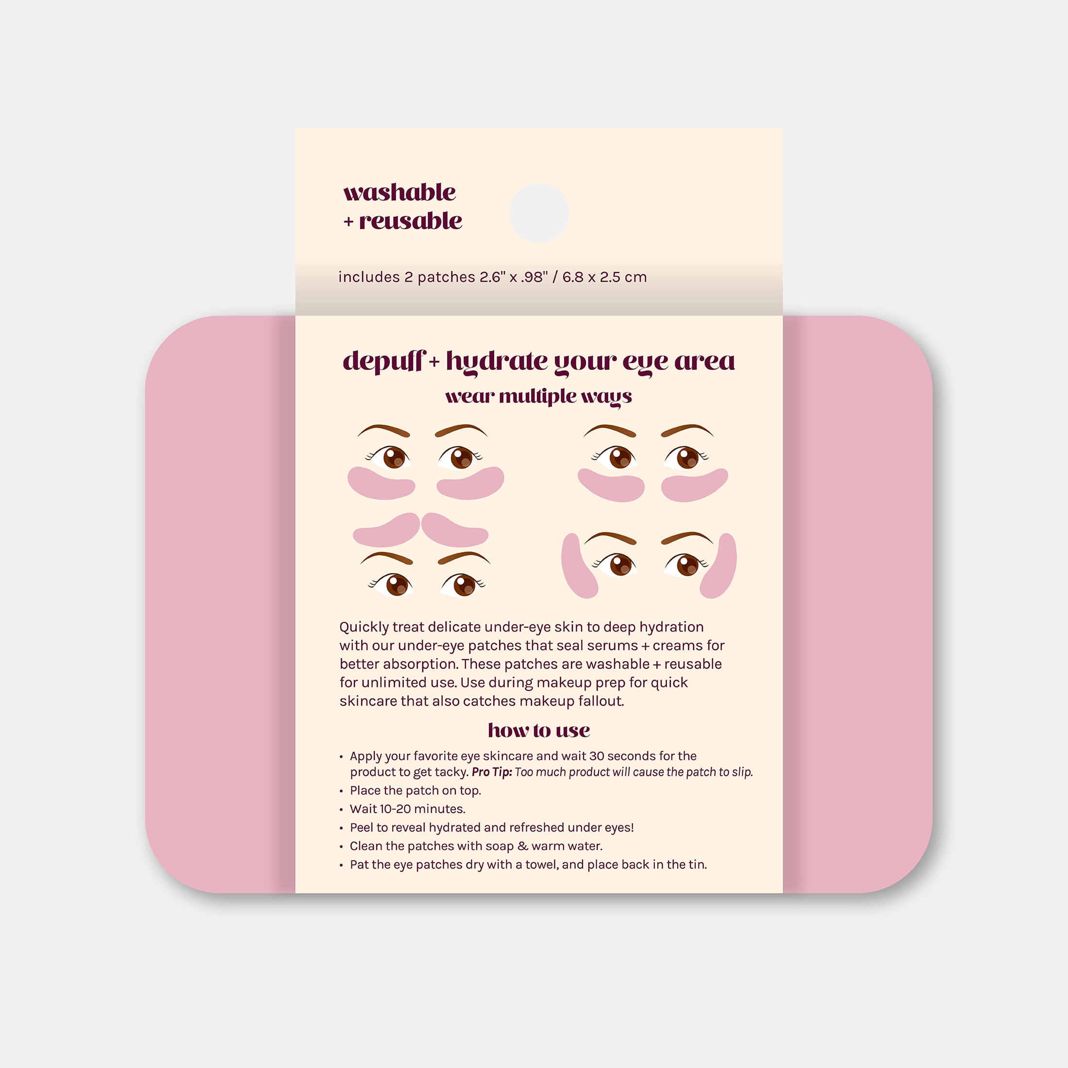 AOA Skin Eternal Under Eye Silicone Patches, 1 Pair