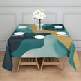 thumbnail image 3 of Teal Gold Marble Pattern Square Tablecloth,Waterproof Square Table Cover,Wipeable Spillproof Washable Table Cover for Home Kitchen Party Decor 42"X42"(107x107cm), 3 of 6