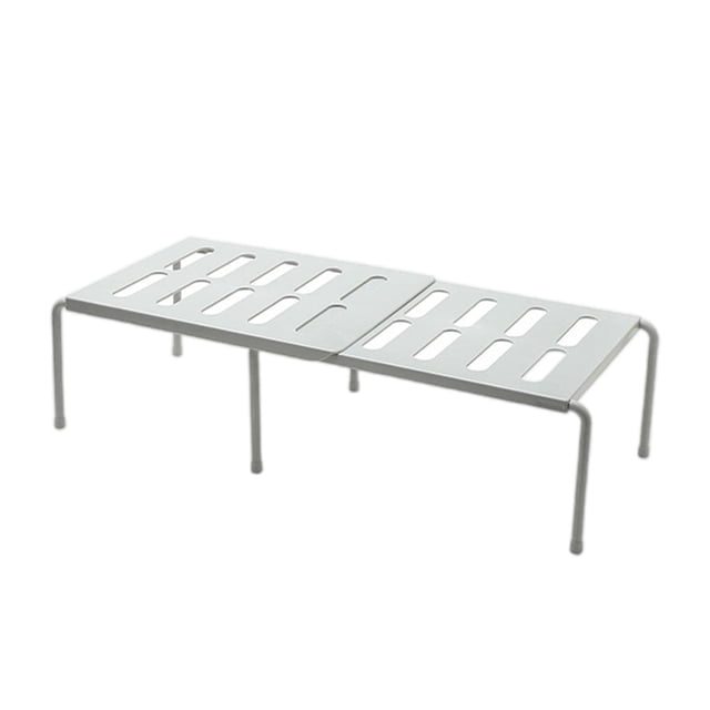 Estante de almacenamiento expandible Estante de ahorro de espacio antideslizante gris Gloria Rack de almacenamiento expandible