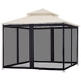 thumbnail image 2 of Netting for Patio Canopy Umbrella Screen Netting for Porch Patio and Outdoor Living Spaces 4-Panel Patio Screen Walls with Zipper, 2 of 8
