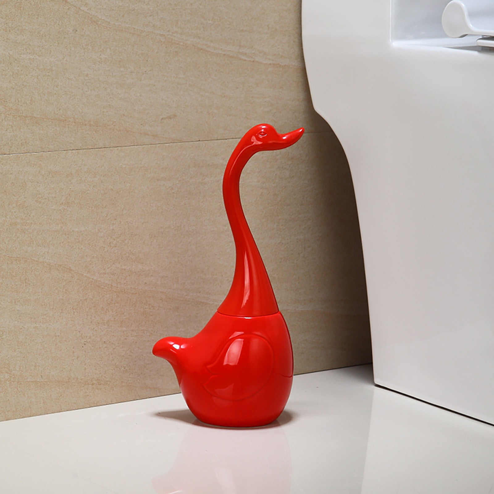 Mfigree Creative Swan Toilet Brush, , Cute Unique Decorative Toilet Bowl Brush, Cleaning Toilet Brush Every Corner Can Be Cleaned Toilet Bowl Brush with Base Set for Bathroom Home Hotel