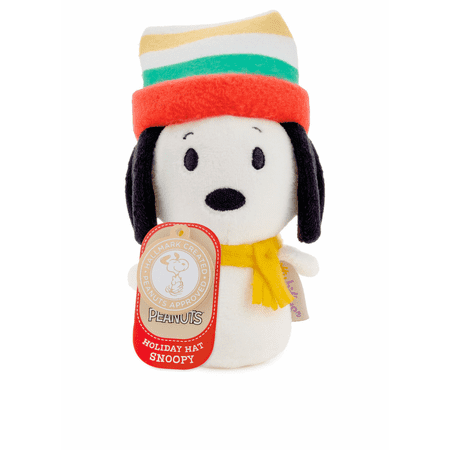 Hallmark Christmas Itty Bittys Peanuts Snoopy Holiday Hat Plush New with Tag