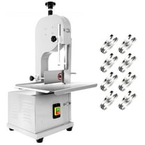 Heavy-Duty 1500W Meat Cutting Bandsaw - 0.04-7.8 Inch Cutting Thickness for Beef, Ribs, and Pork Processing