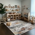 thumbnail image 4 of Socofuz 5'x7' Soft Abstract Rusty Vintage Area Rugs, Non-slip Washable Carpet for Living Room Bedroom Dining Room Farmhouse, 4 of 8