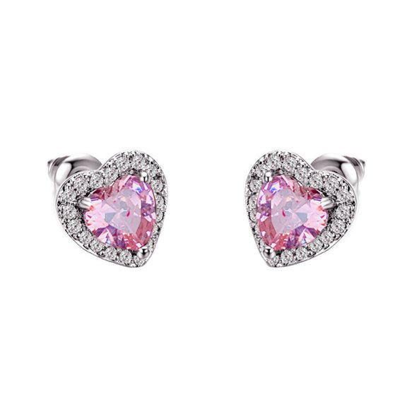 CILENON Womens Earrings Light Jewelry Love Diamond Earrings Female Niches Design Crystal Earrings Jewelry (D,One Size)