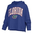 thumbnail image 2 of Women's Pressbox  Royal Florida Gators Nelson Arch Over Logo Long Sleeve Hooded Slub T-Shirt, 2 of 3