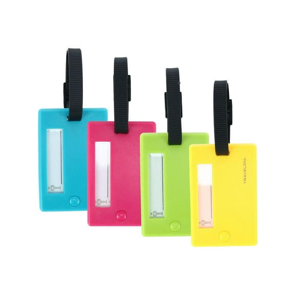 Travelon Set of 4 Assorted Color Luggage Tags