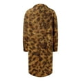 thumbnail image 5 of DHFJKG Women's Winter Teddy Long Jacket Leopard Print Windproof Button-Down Long Sleeve Turndown Collar Mediun Length Fuzzy Coat Thickened Soft Outerwear, 5 of 5