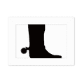 thumbnail image 1 of Botas altas mujer silueta patron negro Marco de Fotos de escritorio imagen Blanco Pintura arte 5x7 pulgadas, 1 of 4