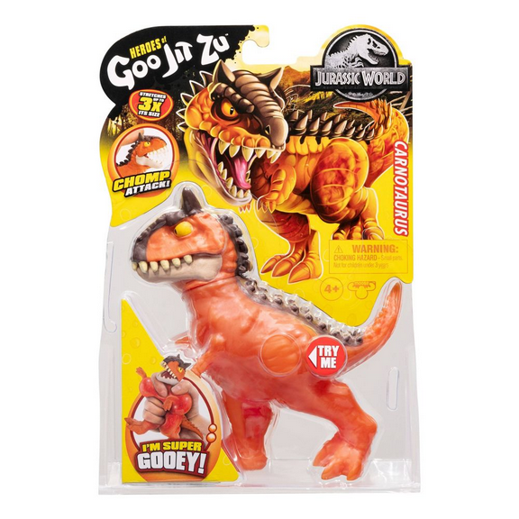 Goo Jit Zu: Heroes of Goo Jit Zu Jurassic World Hero Pack Carnotaurus Stretchy Action Figure