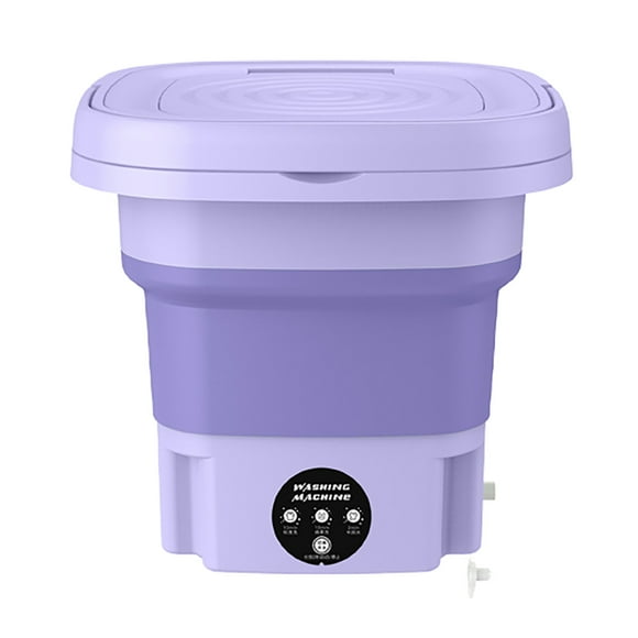 LCXmlly Clothes Washer 8L US Plug 3 Modes Half Automatic with Drain Basket Hand Washing Handheld Foldable Washer