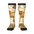 thumbnail image 1 of Fotbe White Floral and Butterflies Calcetas Divertidas Estampadas para Hombre y Mujer, Calcetas de Algodón hasta la Rodilla para Caminar, Correr, Enfermería y Embarazo, 1 of 6