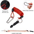 thumbnail image 4 of WWS-6FT Trailer Brake Away Cable, Towing Hitch Wiring Trailer Breakaway Safety Cable Spring Towing Coil Coiled Wire for RV Towing Trailer Emergency Camper (1pcs), 4 of 4
