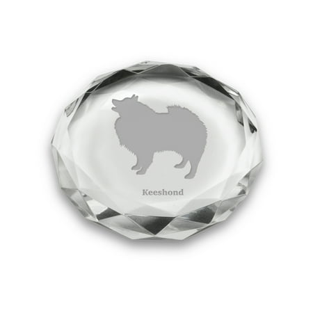 Keeshond Deep Etched Paperweight