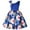 Blue, variant on LYMAYTER Kids Toddler Flower Girls off Shoulder Dress Pageant Party Floral Formal Dresses Floral Ruffles Flower Dress Ball Gown 2-10Y