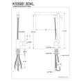 thumbnail image 4 of Kingston Brass KS8981DKL Concord Single-Handle Pull-Out Kitchen Faucet, Polished Chrome, 4 of 6