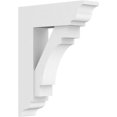 thumbnail image 1 of Ekena Millwork BKTP03X14X18MRC01 Support de PVC de Qualité Architecturale Standard avec Extrémités Traditionnelles - 3 x 14 x 18 Po., 1 of 1