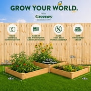 Greenes Fence 4 x 12 x 7-10.5 (3/4 Thick) Premium Cedar Raised Garden Bed