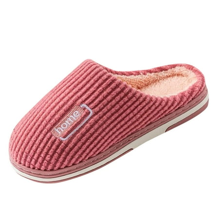 

ZHAGHMIN Granny Gifts Home English Women Slippers Autumn And Winter Fashion Comfortable Flat Bottom Warm Non Slip Indoor Slipper For Women Suede Slipper For Women Slippers For Wome