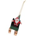 thumbnail image 6 of KAJNBN Christmas Sleigh Decoration 1Pack Small Decorated Sled for Tree Olive Green Iron Resin Plastic 3.9X1.4X2.9in, 6 of 8