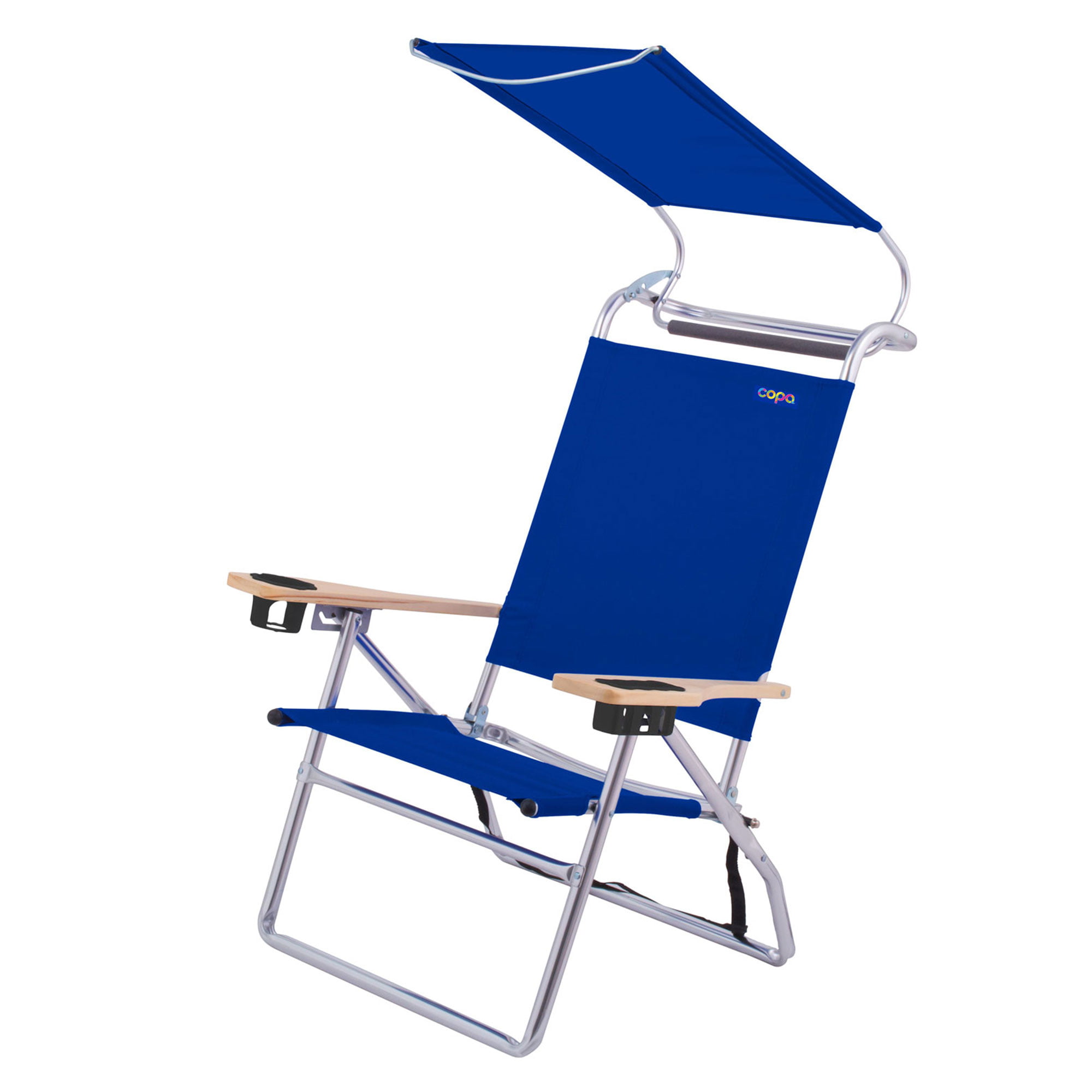 Copa Big Tycoon 4 Position Folding Aluminum Lounge Chair with 