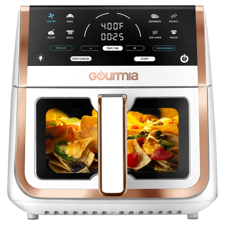 Gourmia 8 Qt Digital Window Air Fryer with 8 One-Touch Cooking