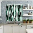 thumbnail image 4 of Line Gradient Emerald Green Curtain Home Decoration Living Room Short Curtains Window Treatments For Kitchen Bedroom, 4 of 6