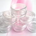 thumbnail image 4 of Pot Vide Cosmétique Transparent Rond Petit avec Couvercle Outils de Beauté en Plastique, 4 of 8