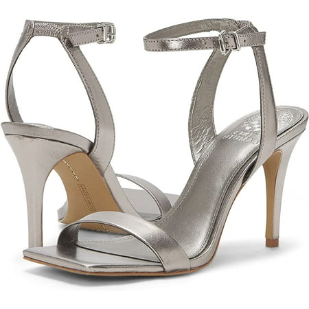 Vince Camuto Womens Saprenda Ankle Strap Sandal Heeled 8.5 Pewter